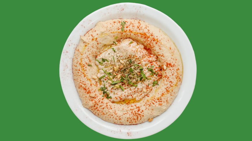 Hummus in bowl.
